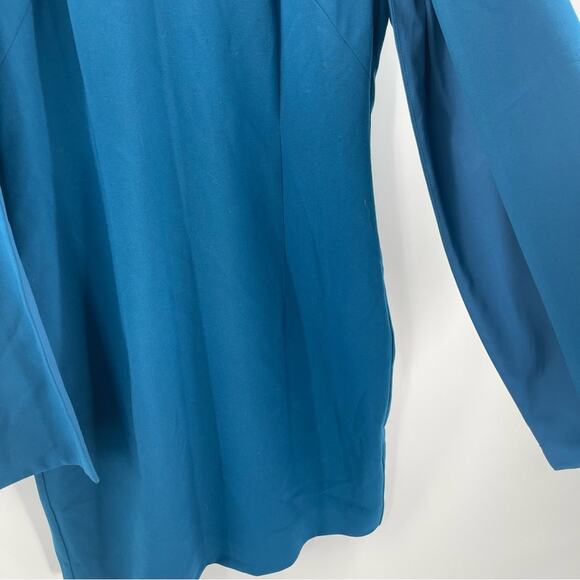 BLACK HALO EVE By LAUREL BERMAN Dress Size 6 Statement Sleeve Cutout La Rue Mini - Picture 8 of 16